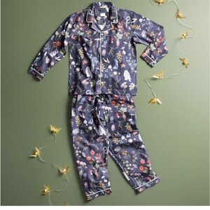 Pottery Barn Teen Harry Potter Pajama Set - Navy and Multicolor Herbology